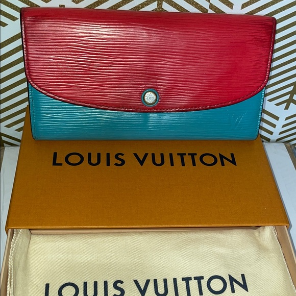 Louis Vuitton Vibrant Red and Blue Wallet
